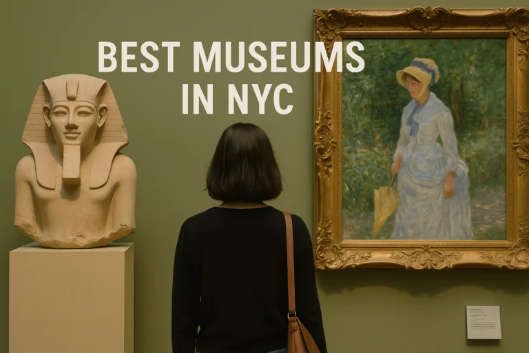 Visitors exploring an iconic New York City museum gallery