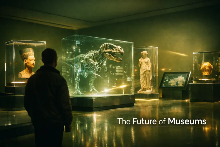 Interactive digital museum exhibit showcasing the future of museums