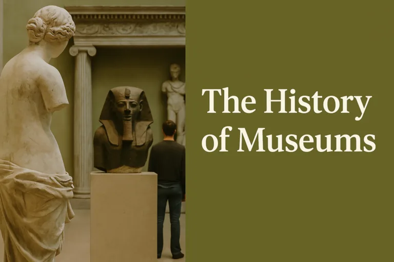 Exhibition of artifacts illustrating the history of museums