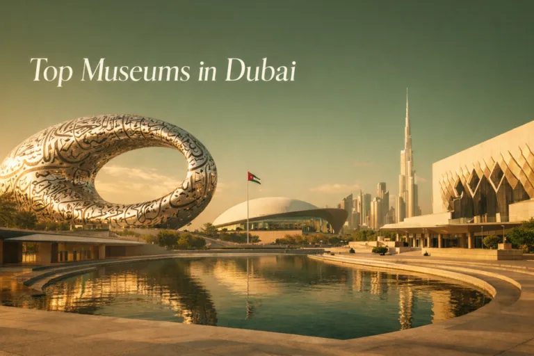 Visitors exploring top museums in Dubai cultural district