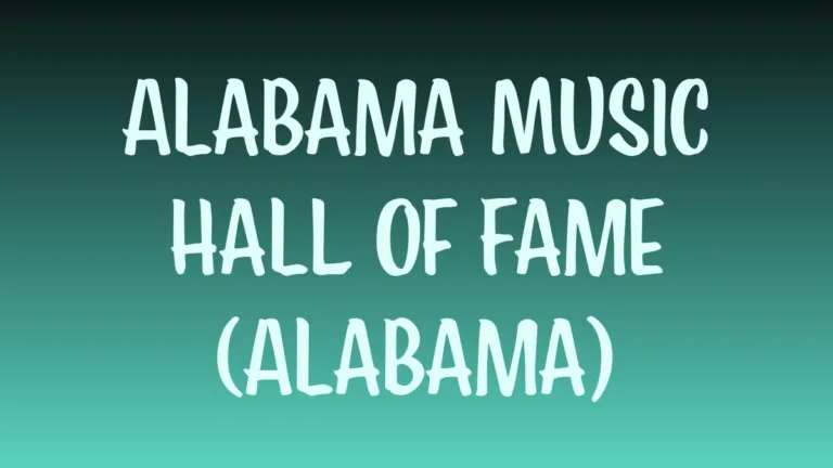Alabama Music Hall of Fame museum entrance with inductee plaques