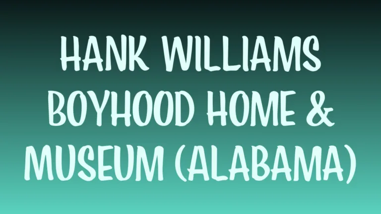 Hank Williams boyhood home museum in Georgiana Alabama