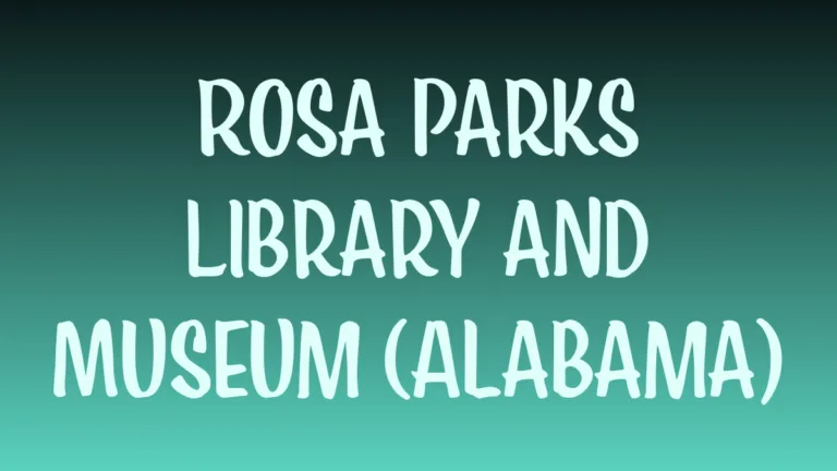 Rosa Parks Library and Museum entrance in Montgomery Alabama