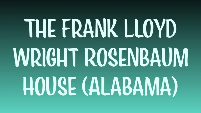 Frank Lloyd Wright Rosenbaum House museum exterior in Alabama