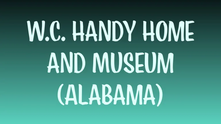 W C Handy historic home and museum in Alabama