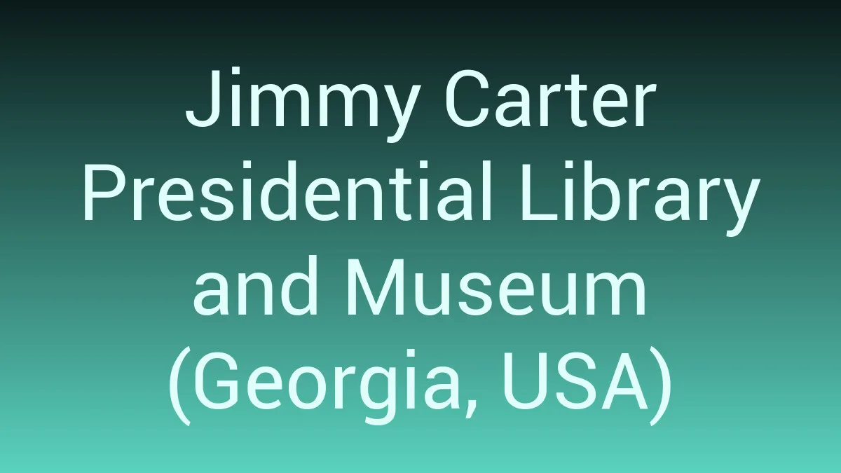 Map Jimmy Carter Library Jimmy Carter Presidential Library and Museum (Georgia, USA) - MUSEUMPEDIA