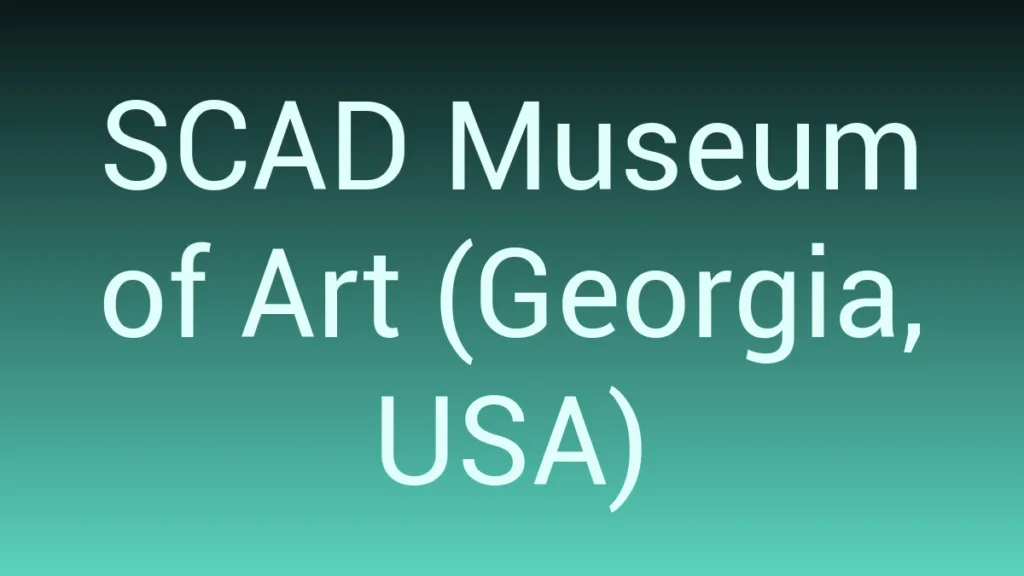 Scad Museum Of Art Georgia Usa